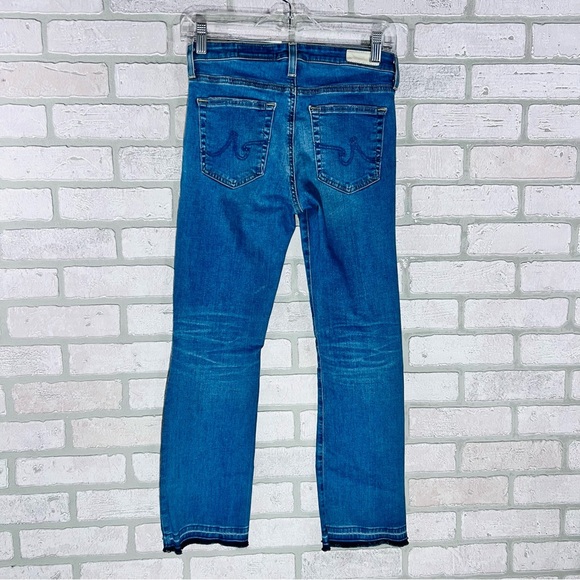 AG The Jodie High Rise Slim Flare Distressed Crop Jeans Size 26 - Picture 6 of 8